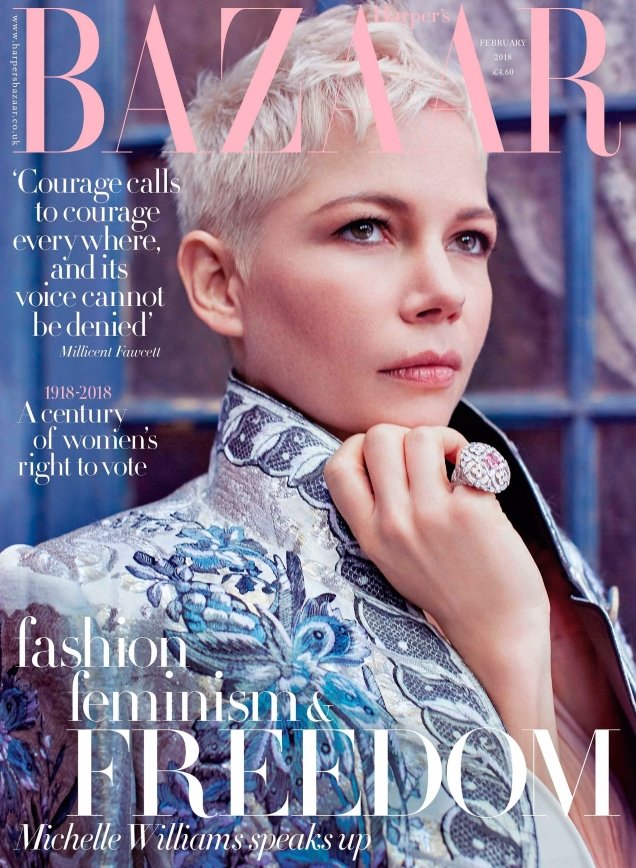 UK Harper's Bazaar February 2018 : Michelle Williams by Agata Pospieszynska