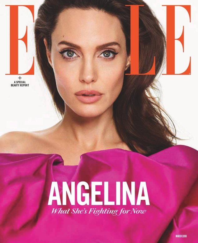 US Elle March 2018 : Angelina Jolie by Mariano Vivanco