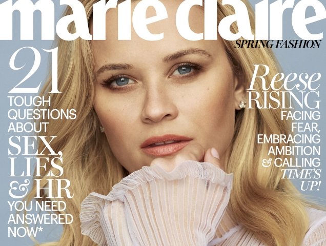 US Marie Claire March 2018 : Reese Witherspoon by Thomas Whiteside