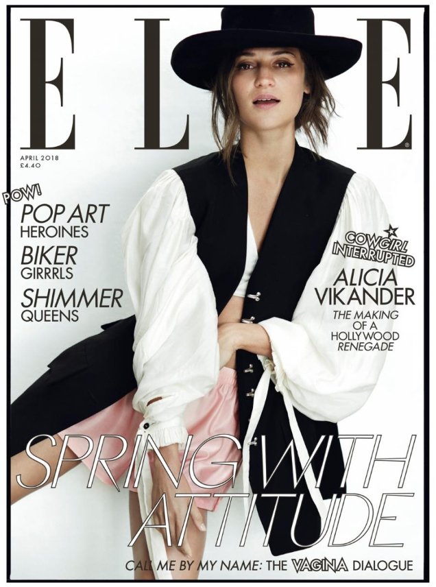 UK Elle April 2018 : Alicia Vikander by Norman Jean Roy