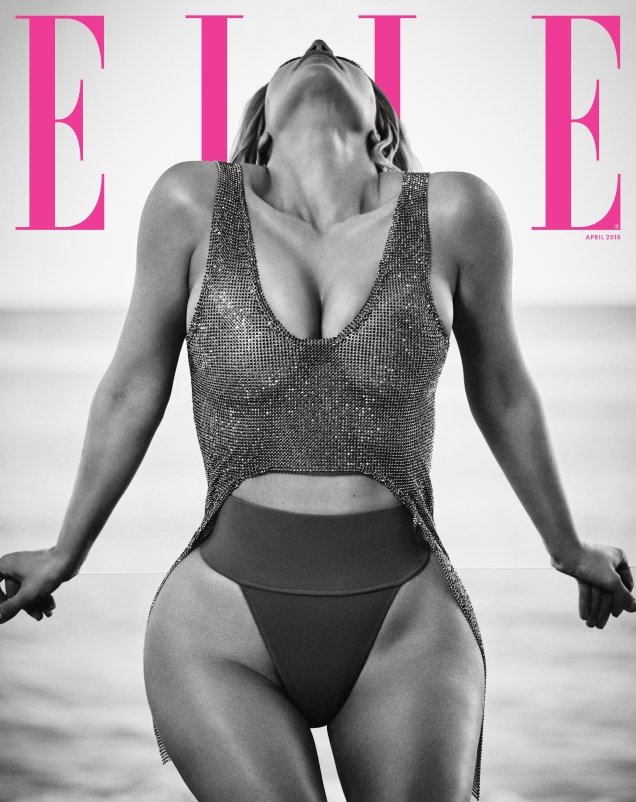 US Elle April 2018 : Kim Kardashian by Boo George