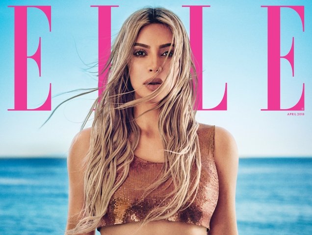 US Elle April 2018 : Kim Kardashian by Boo George