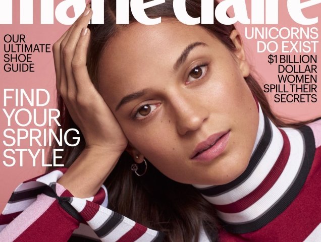 US Marie Claire April 2018 : Alicia Vikander by Thomas Whiteside