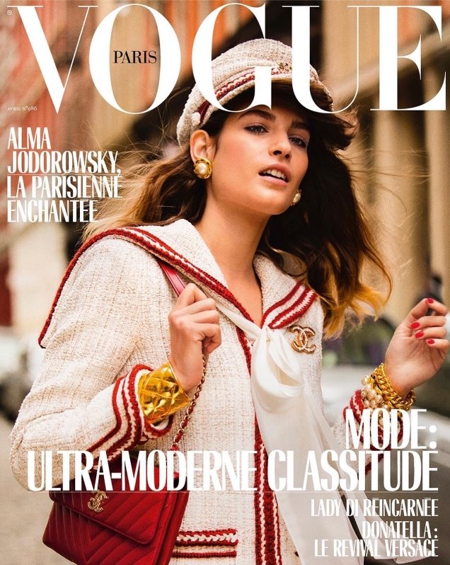 Vogue Paris April 2018 : Alma Jodorowsky by Inez van Lamsweerde & Vinoodh Matadin