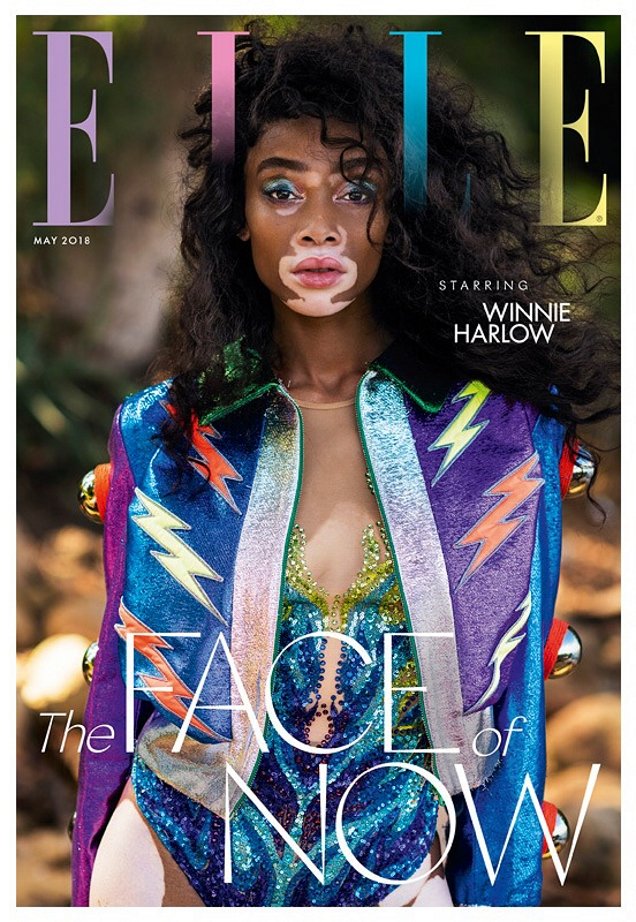 UK Elle May 2018 : Winnie Harlow by Gilles Bensimon