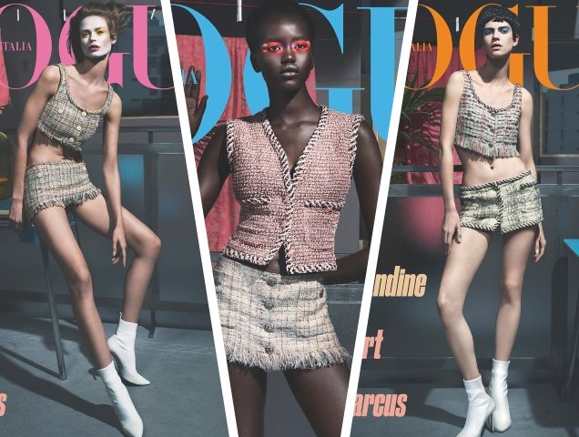 Vogue Italia April 2018 : Adut, Birgit & Amandine by Mert Alas & Marcus Piggott