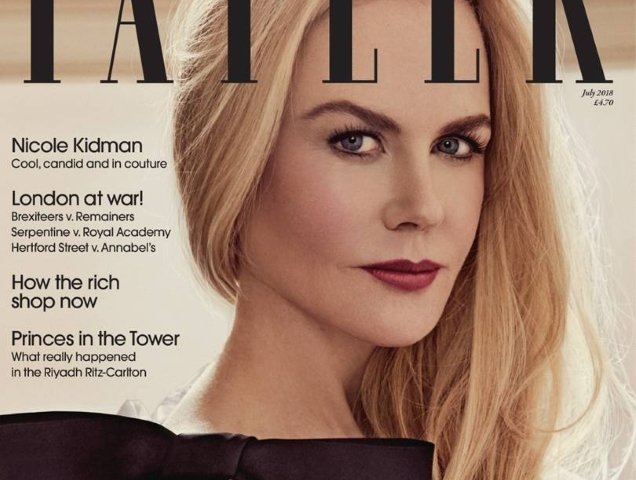 Tatler July 2018 : Nicole Kidman by Victor Demarchelier