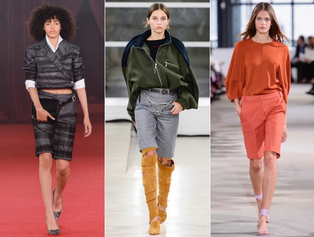 Bermuda shorts surged on the Spring 2018 runways.