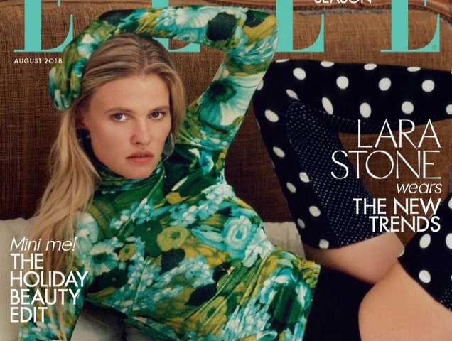 UK Elle August 2018 : Lara Stone by Alexander Saladrigas