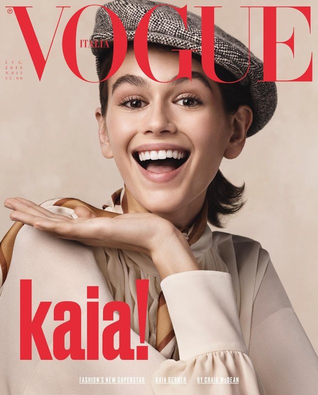 Vogue Italia July 2018 : Kaia Gerber by Craig McDean