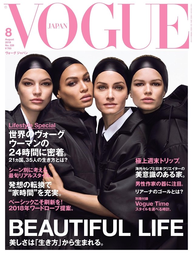 Vogue Japan August 2018 : Faretta, Joan, Amber & Anna by Luigi & Iango