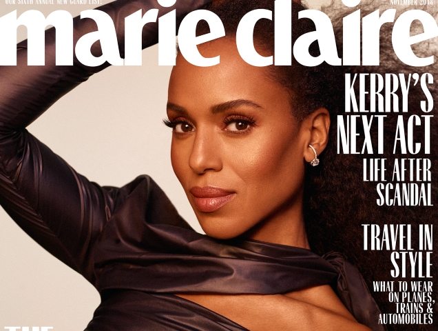 US Marie Claire November 2018 : Kerry Washington by Thomas Whiteside