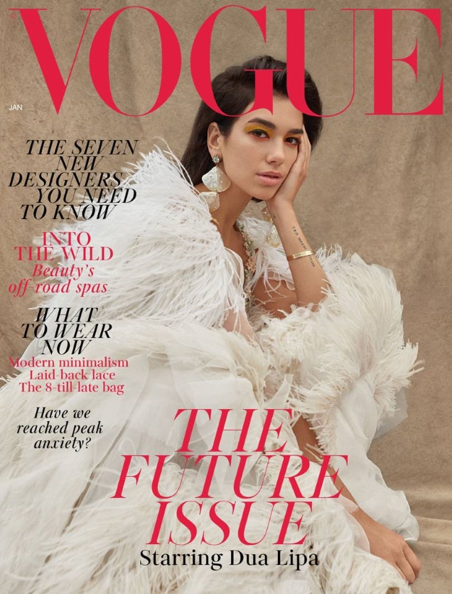 UK Vogue January 2019 : Dua Lipa by Nadine Ijewere