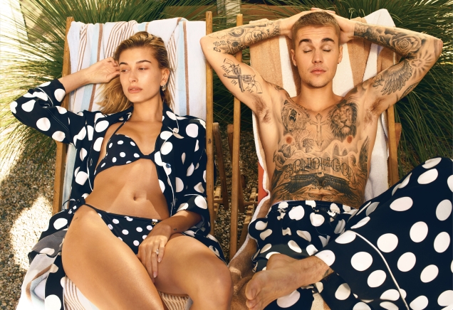 US Vogue March 2019 : Hailey & Justin Bieber by Annie Leibovitz