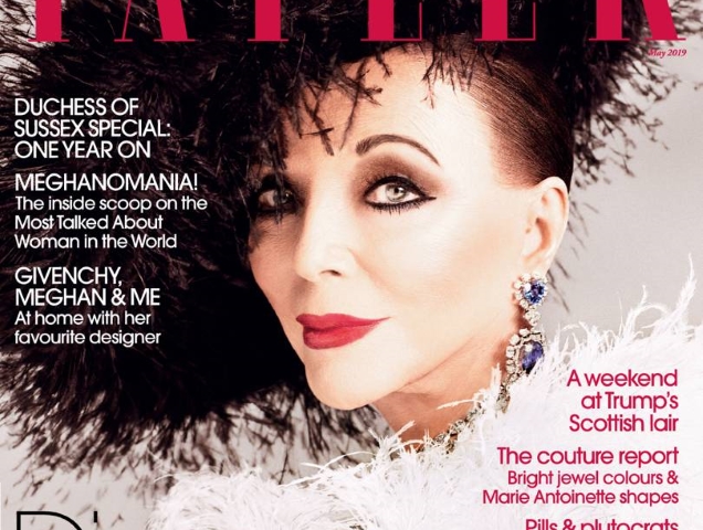 Tatler May 2019 : Joan Collins by Luc Braquet