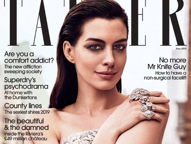 Tatler June 2019 : Anne Hathaway by Jack Waterlot