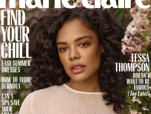 US Marie Claire July 2019 : Tessa Thompson by Thomas Whiteside