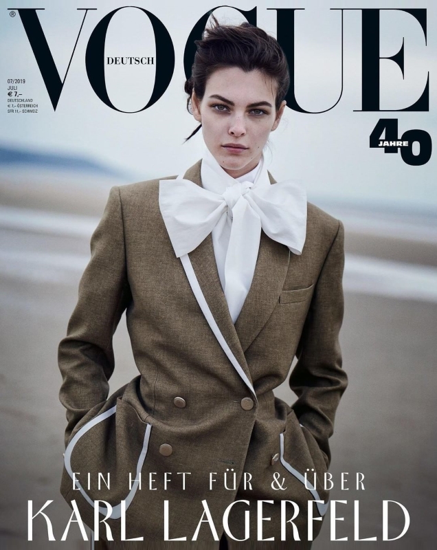 Vogue Germany July 2019 : Birgit Kos, Luna Bijl & Vittoria Ceretti by Peter Lindbergh