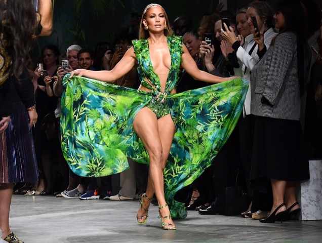 Jennifer Lopez at Versace Spring 2020