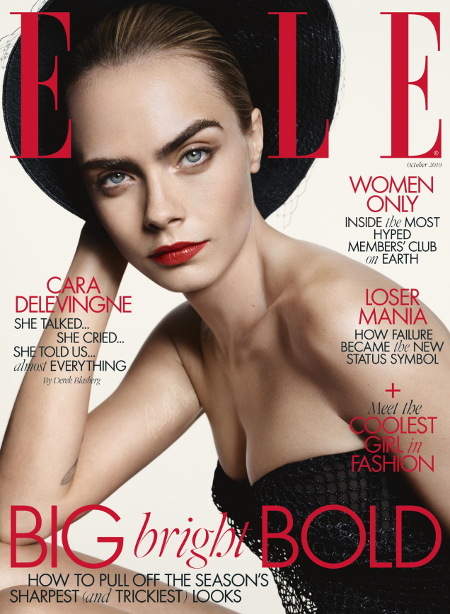 UK Elle October 2019 : Cara Delevingne by Liz Collins