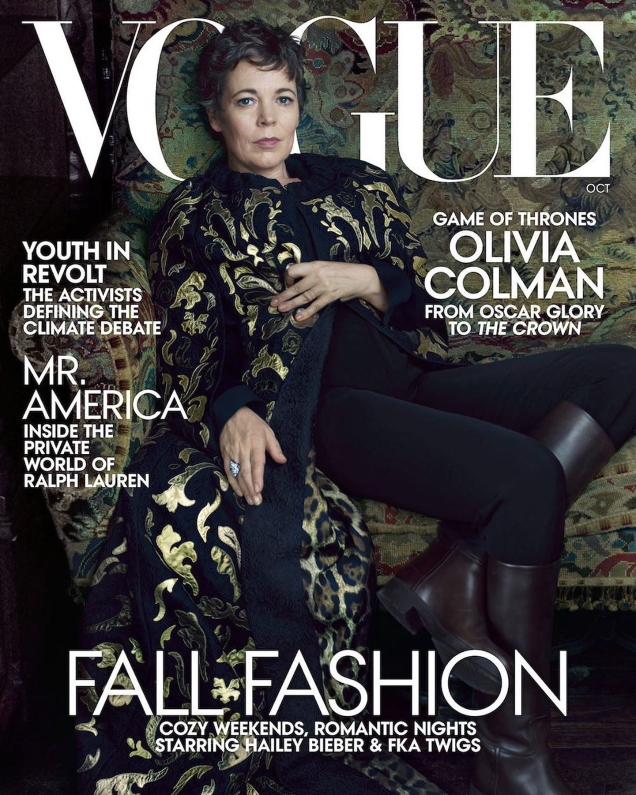 US Vogue October 2019 : Olivia Colman by Annie Leibovitz