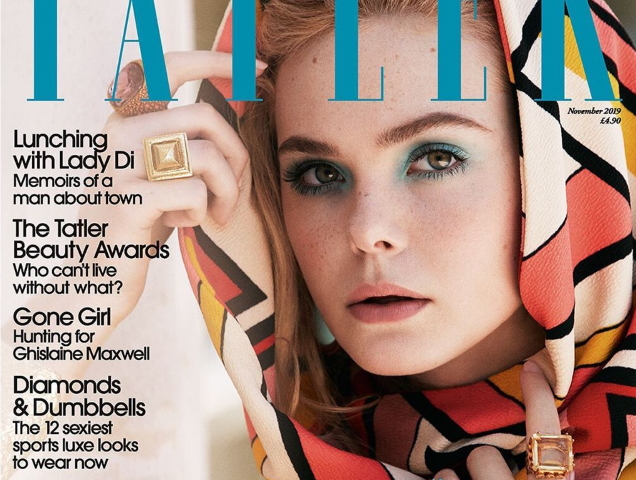 Tatler November 2019 : Elle Fanning by Jack Waterlot