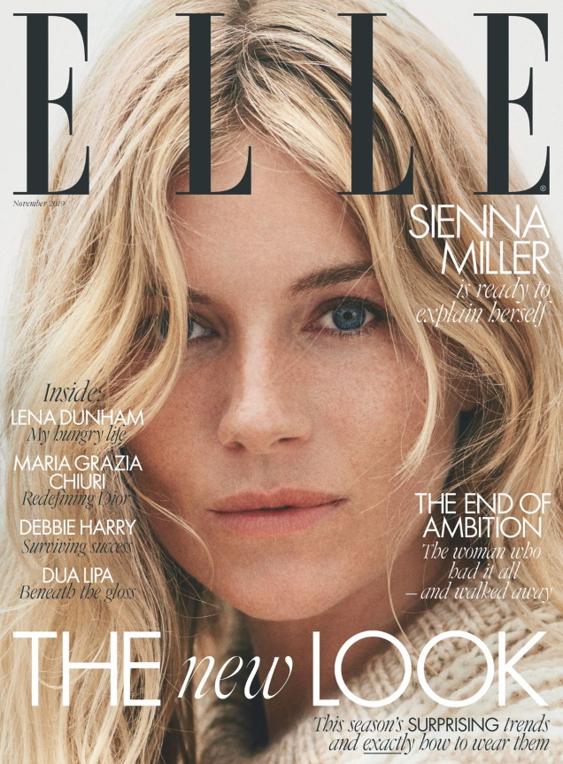 UK Elle November 2019 : Sienna Miller by Cass Bird