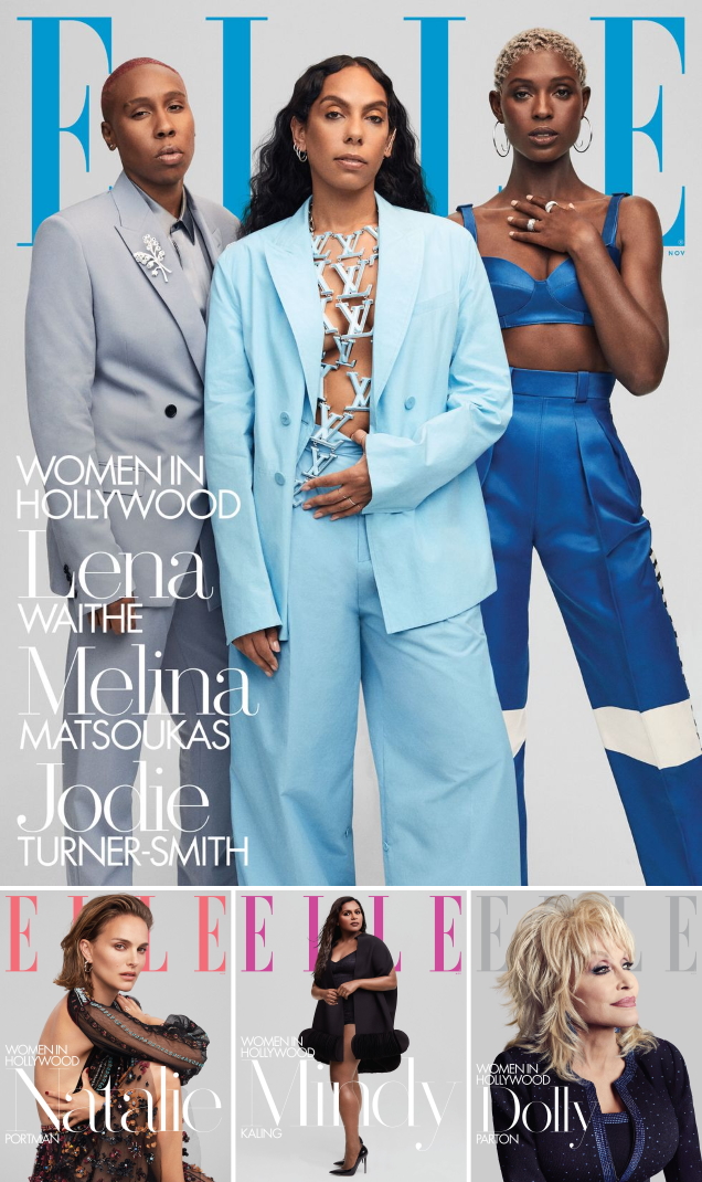 US Elle November 2019 : The 'Women in Hollywood' Issue by Zoey Grossman & Jason Bell