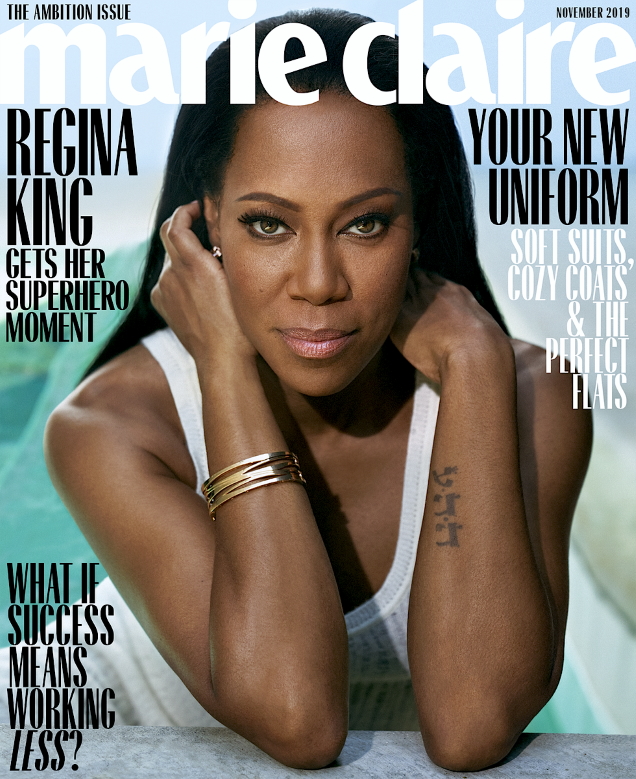 US Marie Claire November 2019 : Regina King by Thomas Whiteside