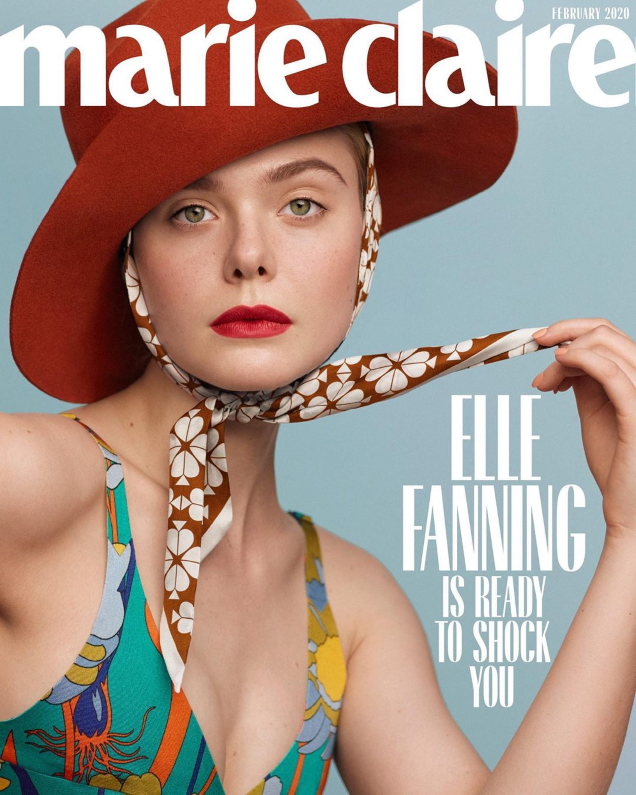 US Marie Claire February 2020 : Elle Fanning by Thomas Whiteside