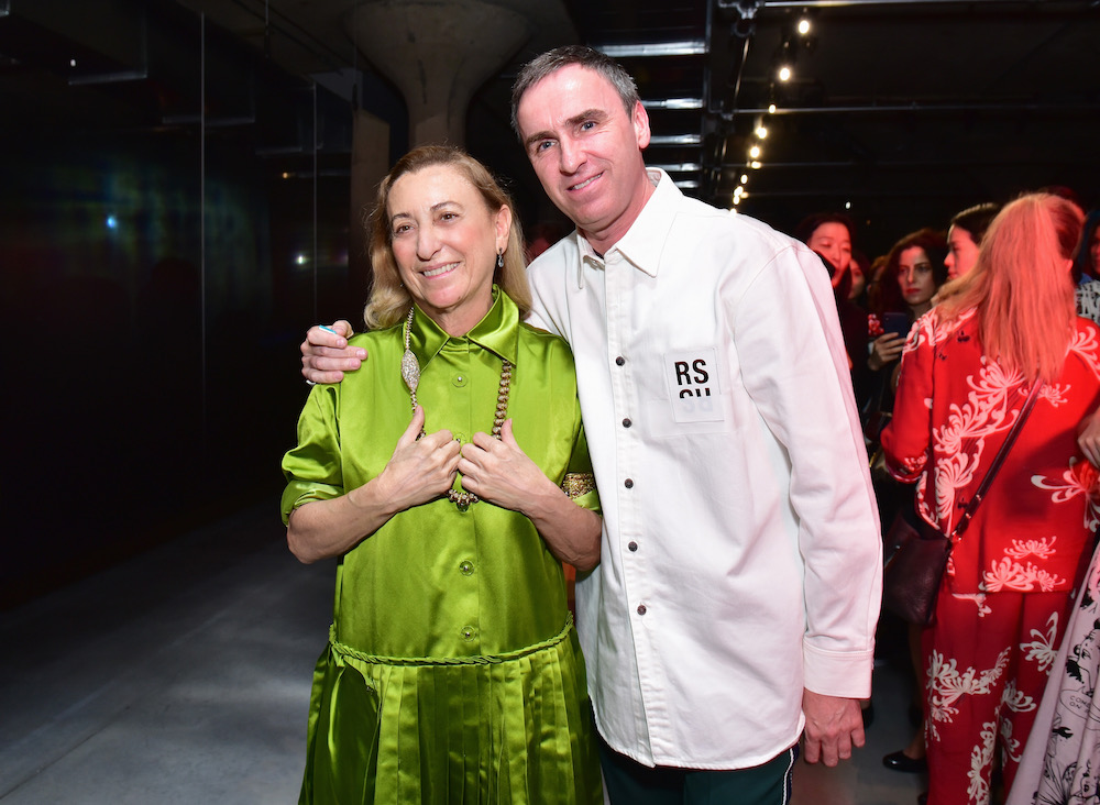 Miuccia Prada and Raf Simons