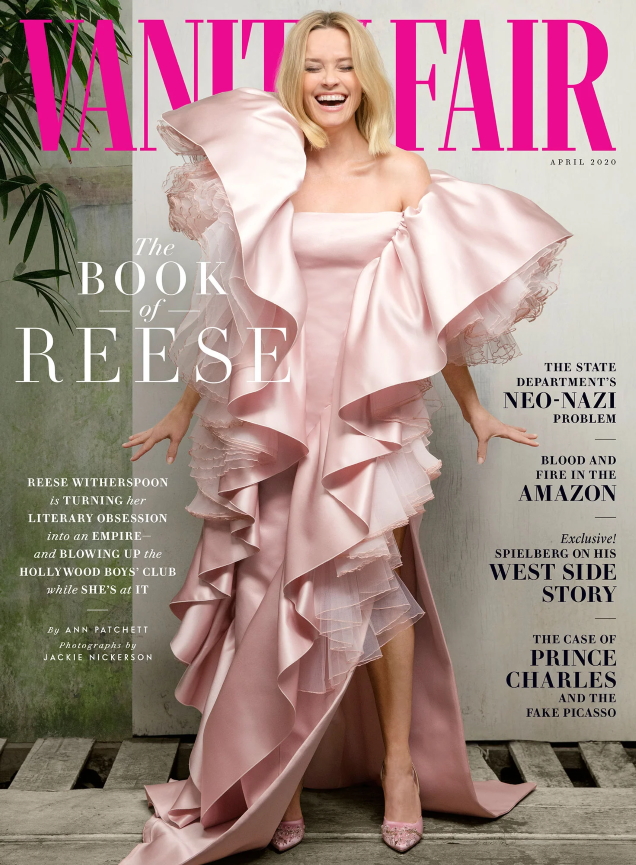 Vanity Fair April 2020 : Reese Witherspoon by Jackie Nickerson