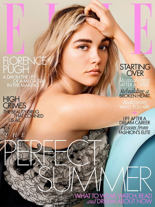 UK Elle June 2020 : Florence Pugh by Liz Collins