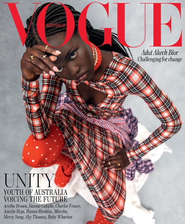 Vogue Australia August 2020 : Adut Akech by Christine Centenera