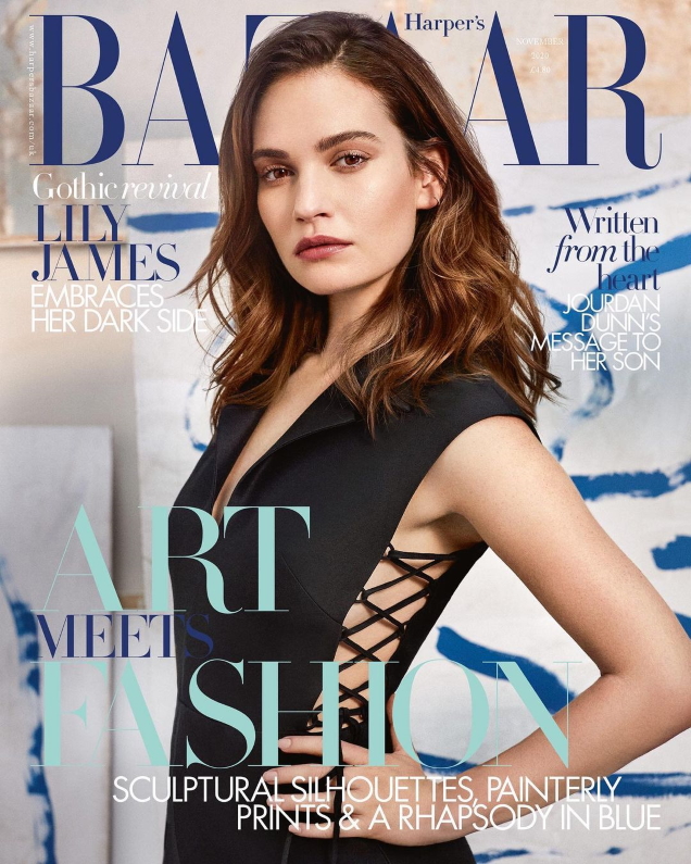 UK Harper’s Bazaar November 2020 : Lily James by Agata Pospieszynska