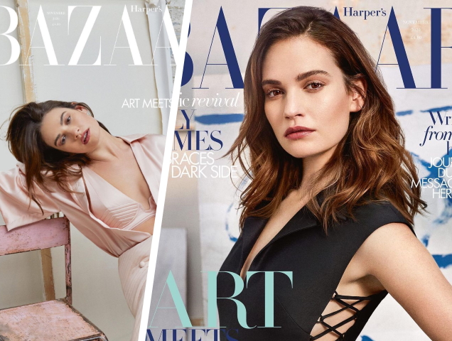 UK Harper’s Bazaar November 2020 : Lily James by Agata Pospieszynska