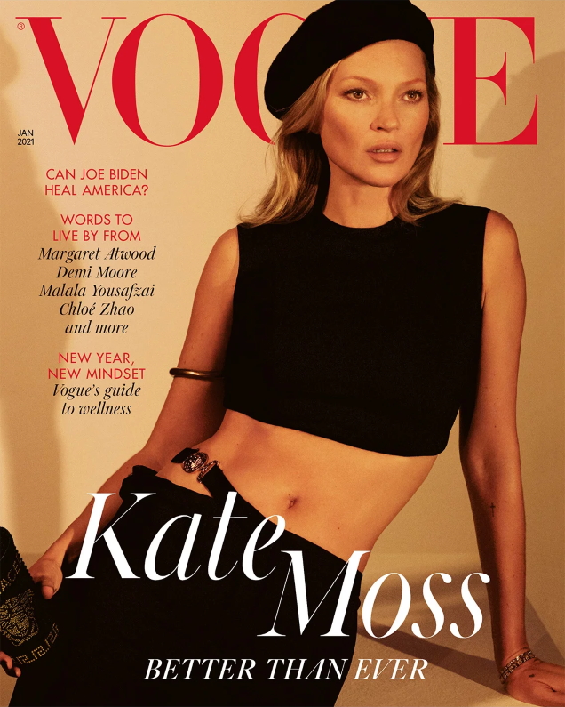 UK Vogue January 2021 : Kate Moss by Mert Alas & Marcus Piggott