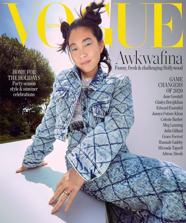 Vogue Australia December 2020 : Awkwafina by Charles Dennington