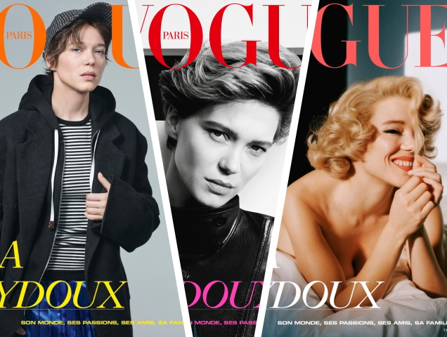 Vogue Paris December 2020/January 2021 : Léa Seydoux by Three Different Photographers