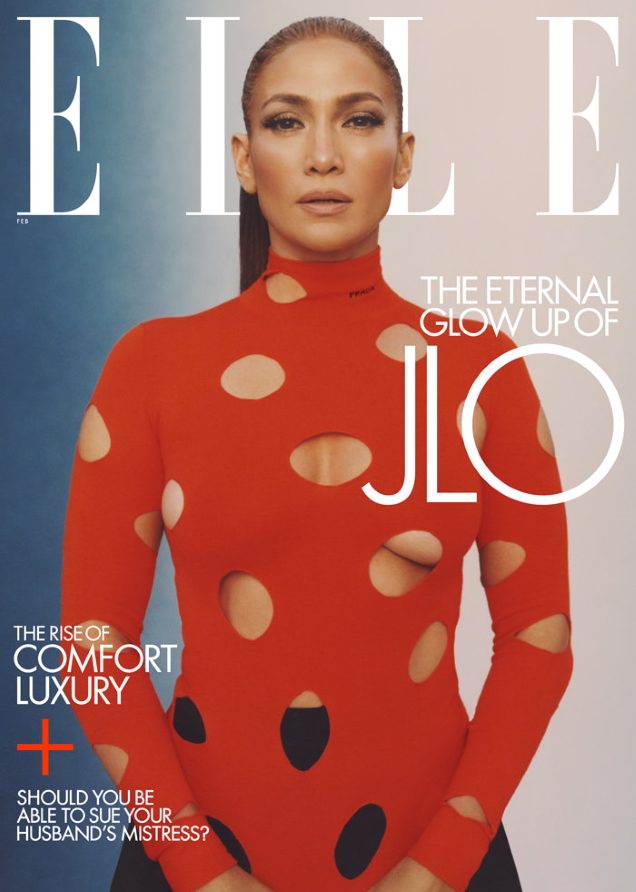 US Elle February 2021 : Jennifer Lopez by Micaiah Carter