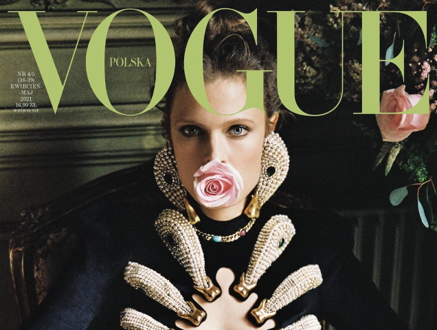 Vogue Poland April/May 2021 : Constance Jablonski by Branislav Simoncik