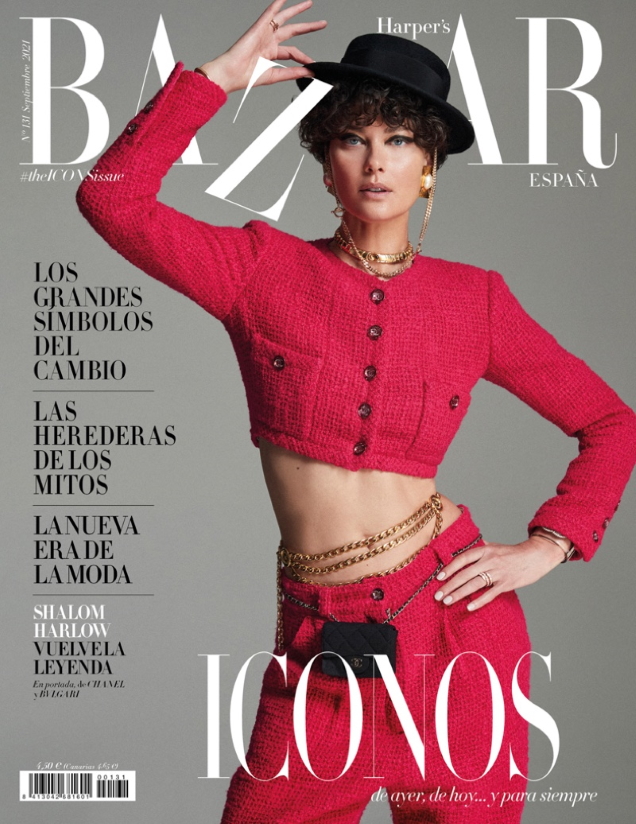 Harper’s Bazaar España September 2021 : Shalom Harlow by David Roemer