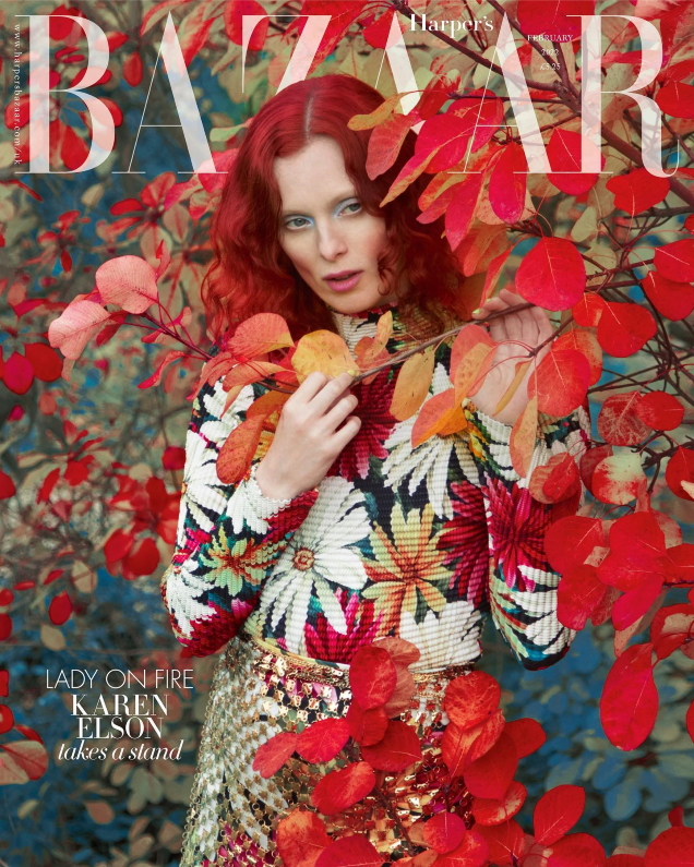 UK Harper’s Bazaar February 2022 : Karen Elson by Erik Madigan Heck