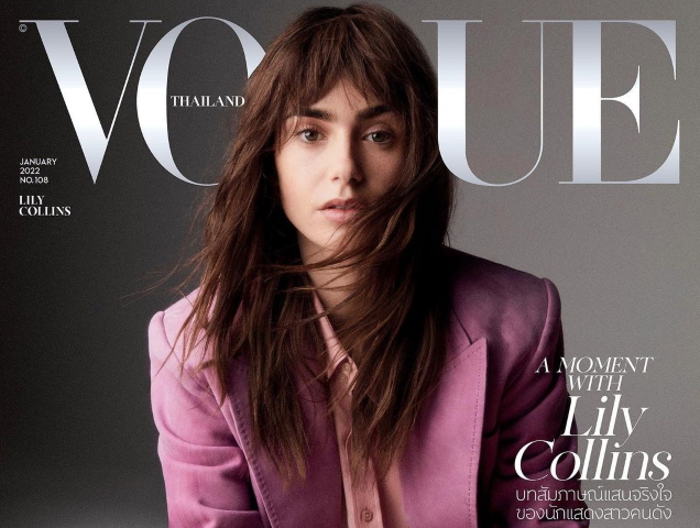 Vogue Thailand January 2022 : Lily Collins by Alvaro Beamud Cortes