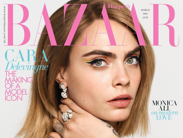 UK Harper’s Bazaar March 2022 : Cara Delevingne by Pamela Hanson