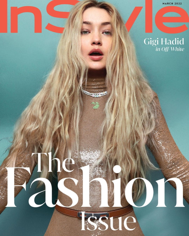 US InStyle March 2022 : Gigi Hadid by Yulia Gorbachenko