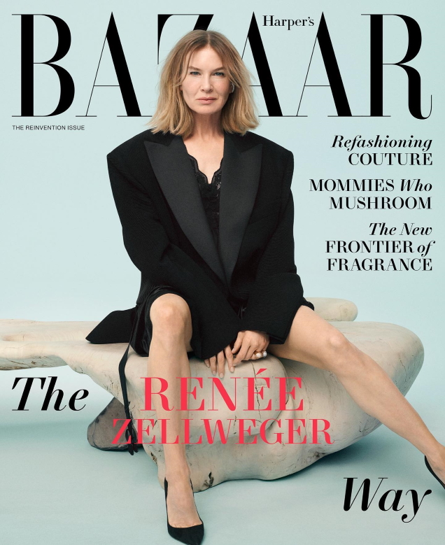 US Harper’s Bazaar April 2022 : Renée Zellweger by Mel Bles