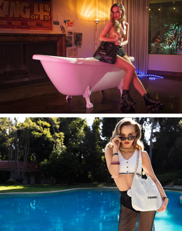 Chanel Handbags S/S 2022 : Lily-Rose Depp, Margaret Qualley & Whitney Peak by Inez & Vinoodh