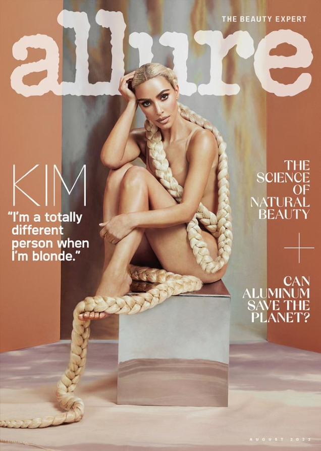 US Allure August 2022 : Kim Kardashian by Danielle Levitt