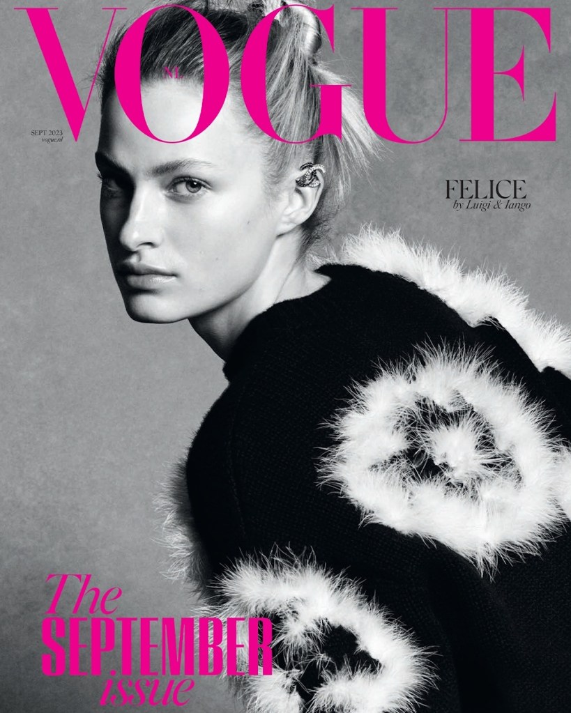 Vogue Netherlands September 2023 : Felice Nova Noordhoff by Luigi & Iango